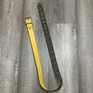Fendi Yellow and Brown Belt Bag